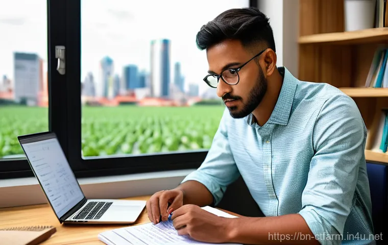 도시농업관리사 시험 난이도 평가 - A cheerful and dynamic young woman in her late 20s, dressed in a comfortable yet stylish long-sleeve...