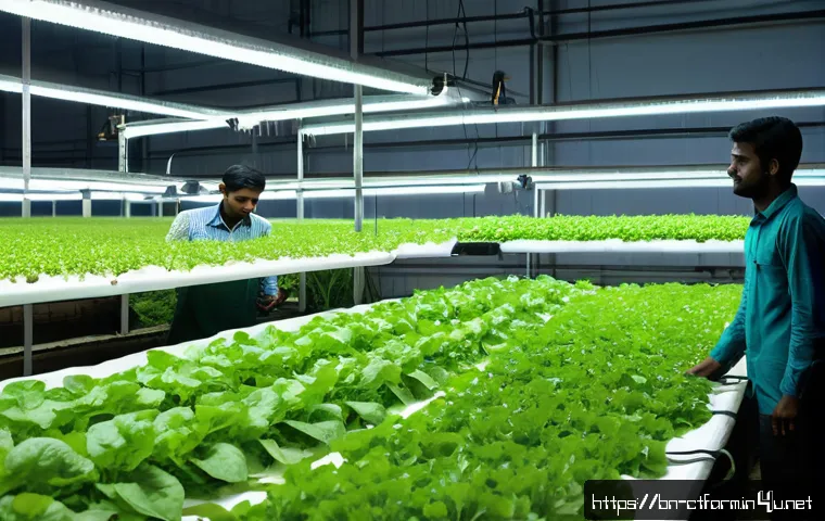 도시농업관리사 취업 성공 사례 - A vibrant urban hydroponic farm scene in a bustling Bengali city setting, showcasing young entrepren...